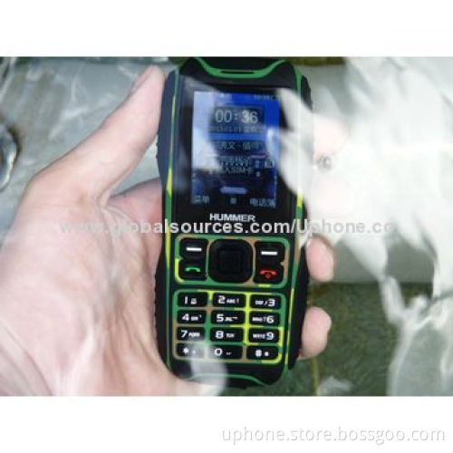 Hot Sale Factory Cheap 2-inch IP67 Waterproof Mobile Phone with 0.3MP Back Camera, Bluetooth 2.0
